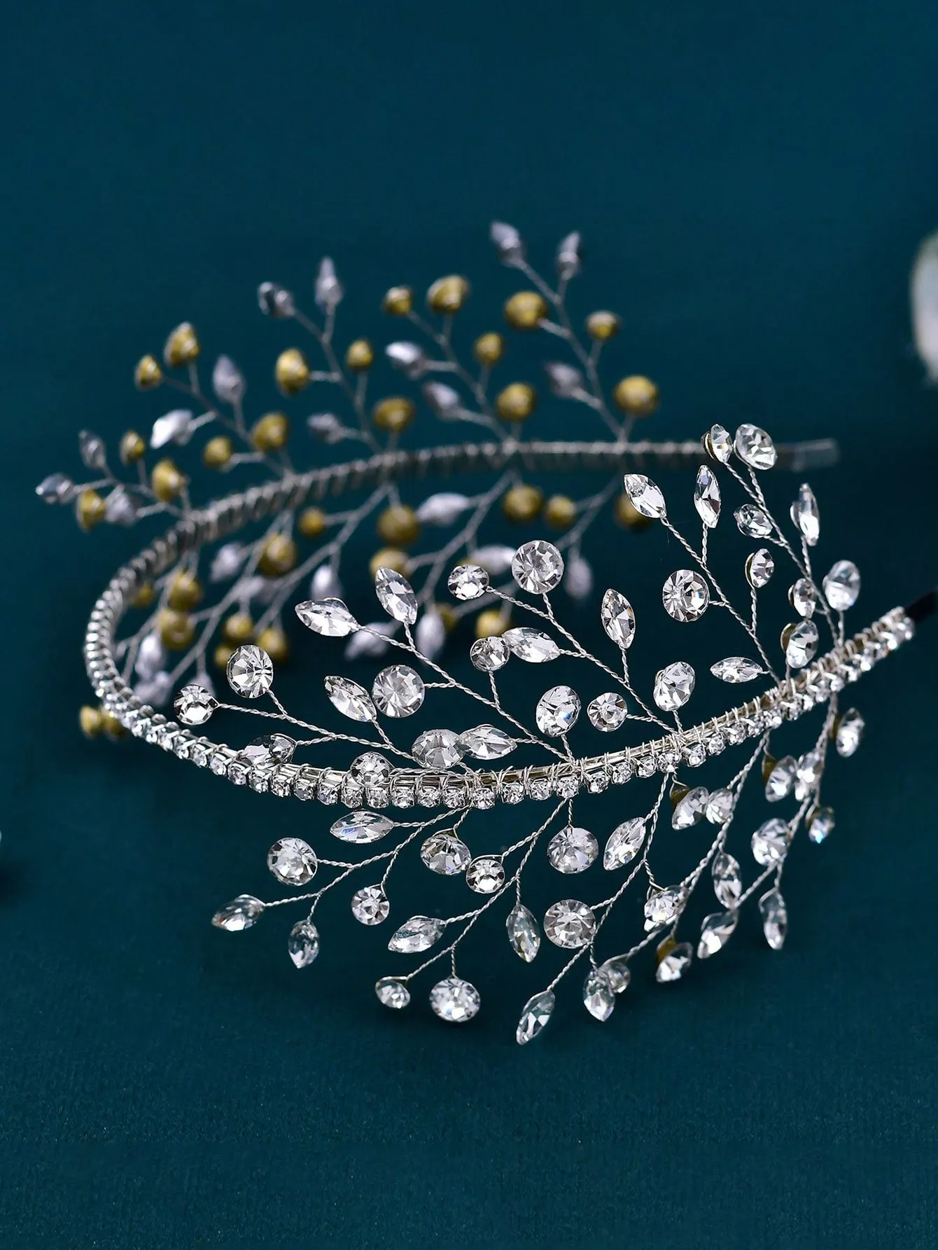 1pc Rhinestone Bridal Headband, Luxury Wedding Headpiece