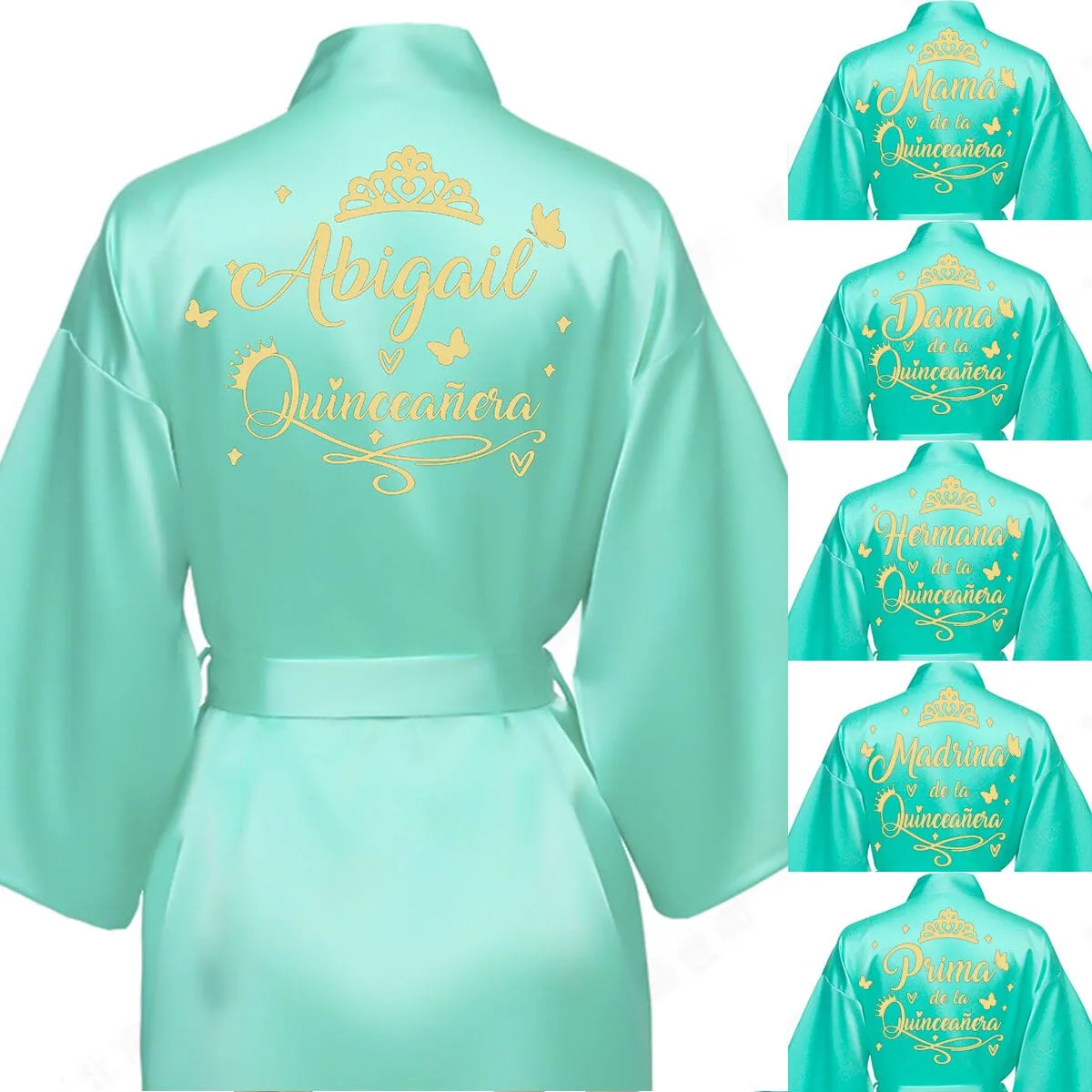 2 Batas quinceanera Mint with Gold