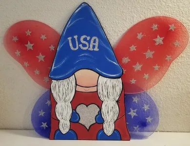 American Gnome Girl USA, shelf leaner