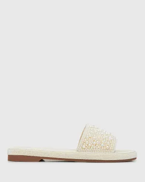 APOLLO Pearl Embellished Slides