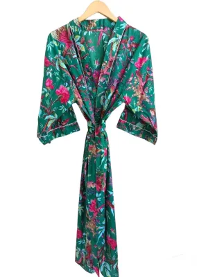 Bird Print - Kimono Robe