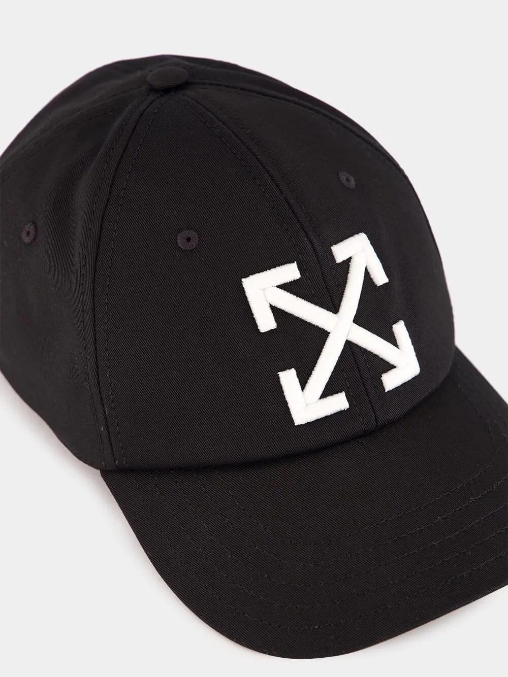 Black Baseball Cap with Arrow