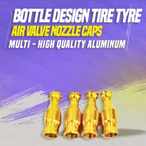 Bottle Design Tire Tyre Air Valve Nozzle Caps - Multi - High Quality Aluminum Tyre Valve Caps | Wheel Tire Covered Protector Dust Cover