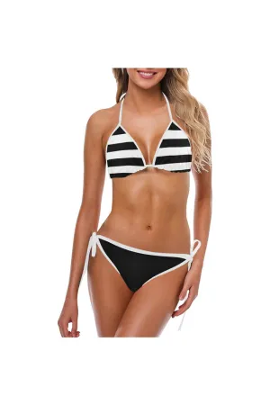 bw stripes 2 Custom Bikini Swimsuit (Model S01)