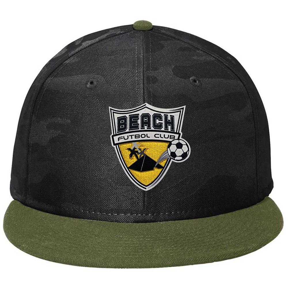 Camo Flat Bill Snapback Cap