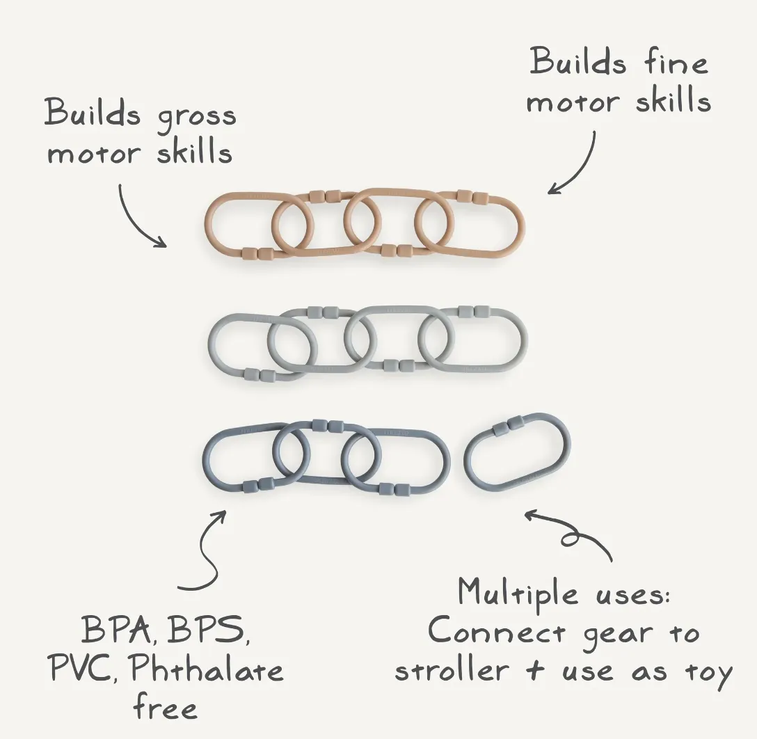 Chain Link Rings (Natural/Stone/Tradewinds)