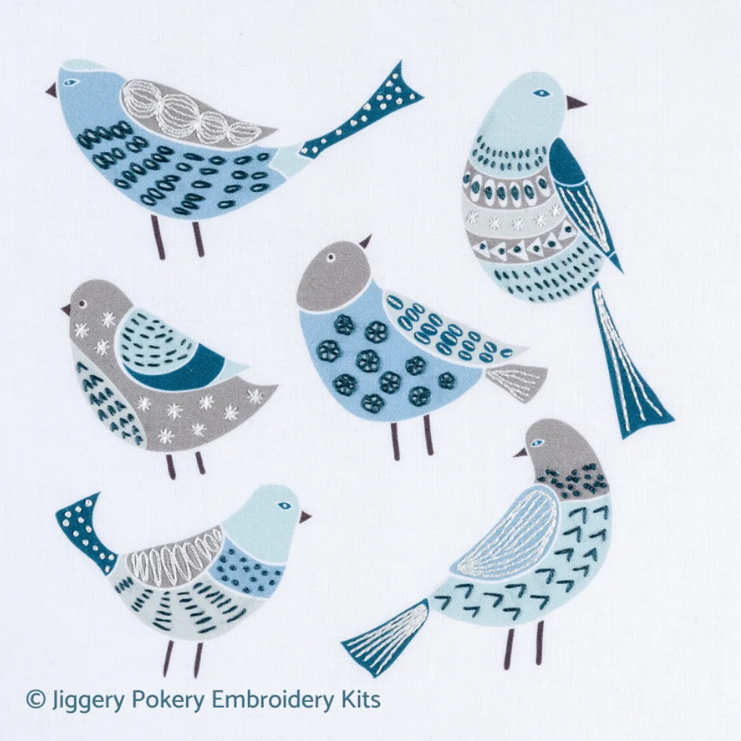 Chirpy birds embroidery kit