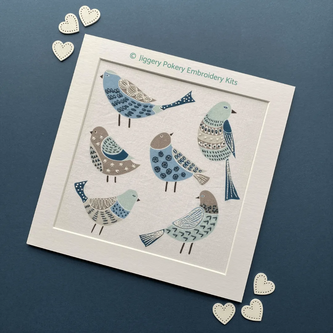 Chirpy birds embroidery kit