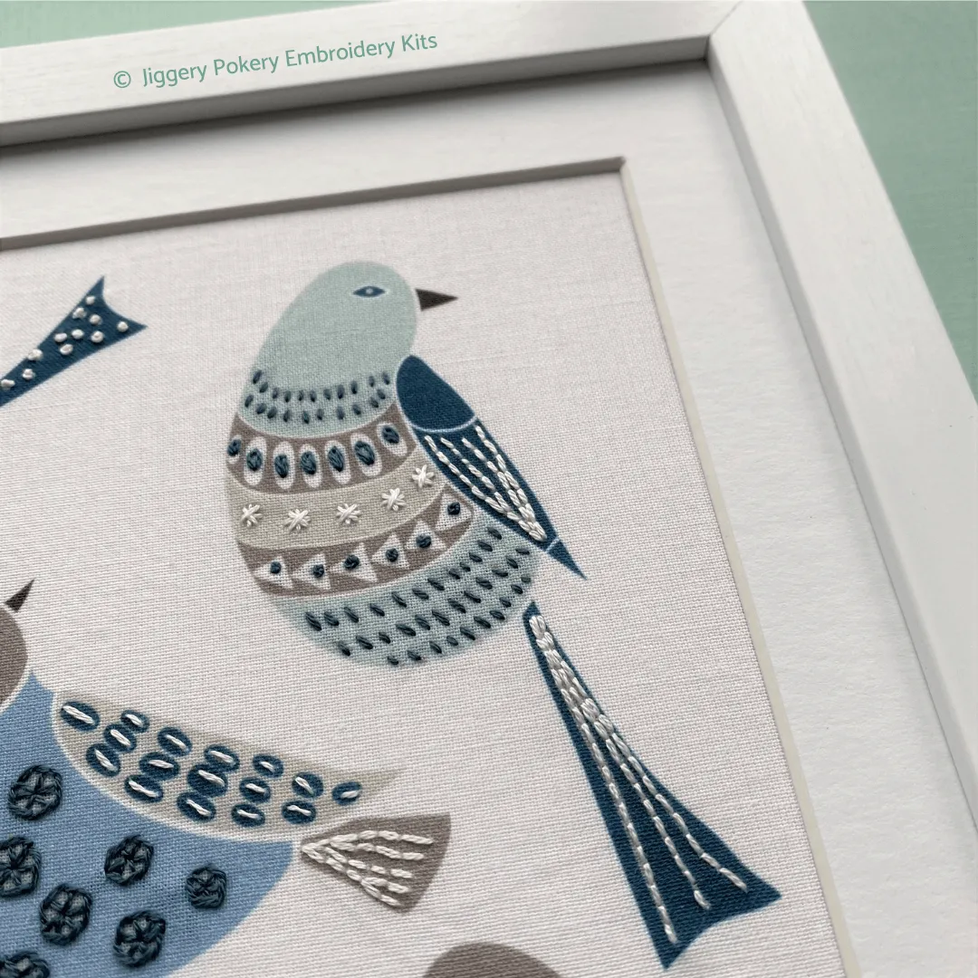 Chirpy birds embroidery kit