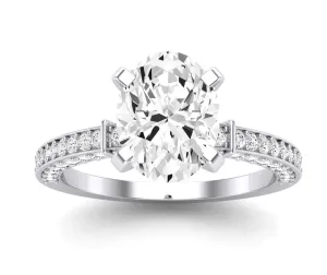 Daphne - Oval Moissanite Engagement Ring