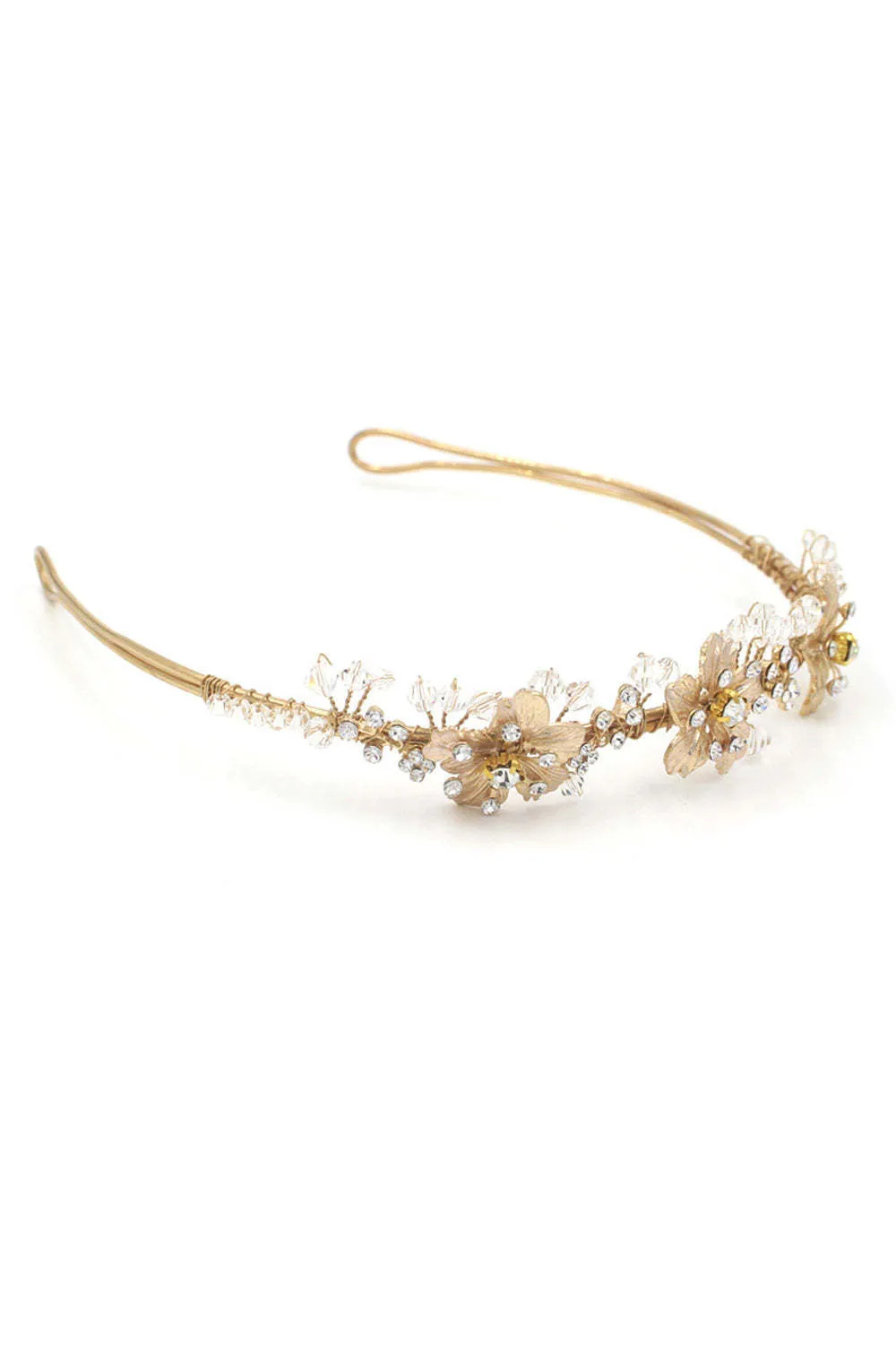 Delicate Flower Headband with Beading