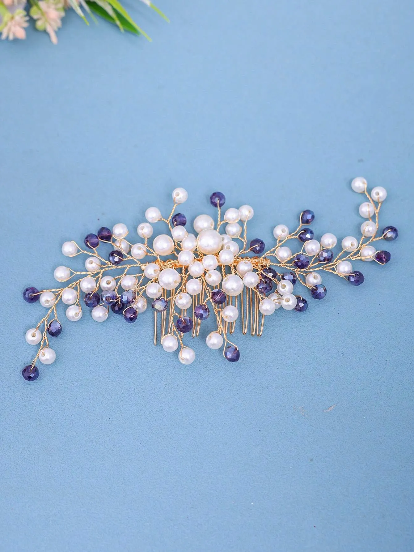 Elegant Pearl Women's Hair Comb, Bridal Wedding Headpiece, Romantic Princess Hair Accessory For Parties And Events