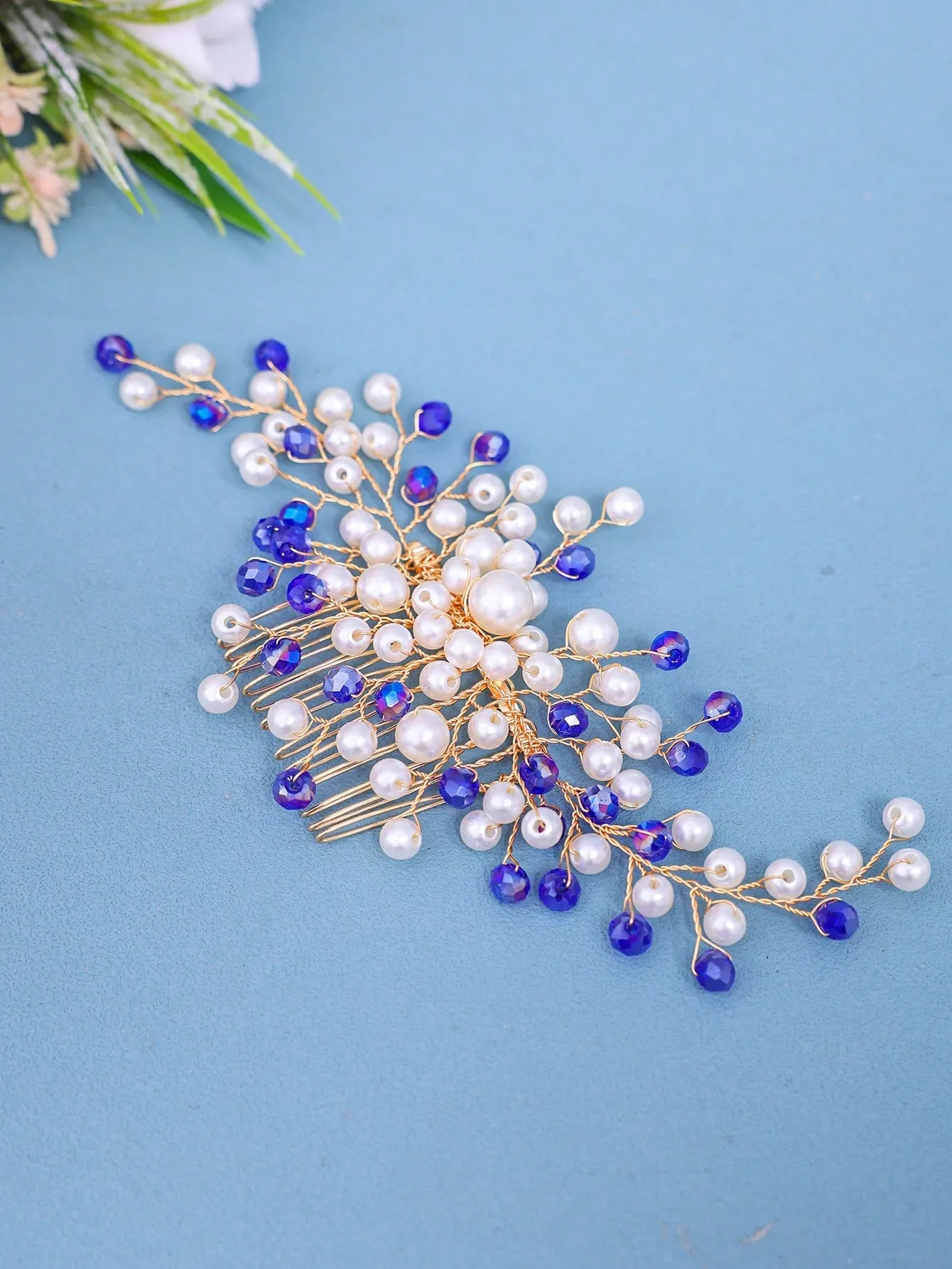 Elegant Pearl Women's Hair Comb, Bridal Wedding Headpiece, Romantic Princess Hair Accessory For Parties And Events