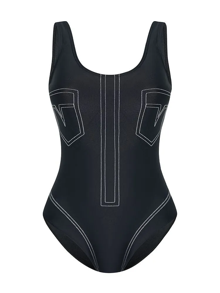 Enchanted Embroidery One-Piece Swimsuit - Women's