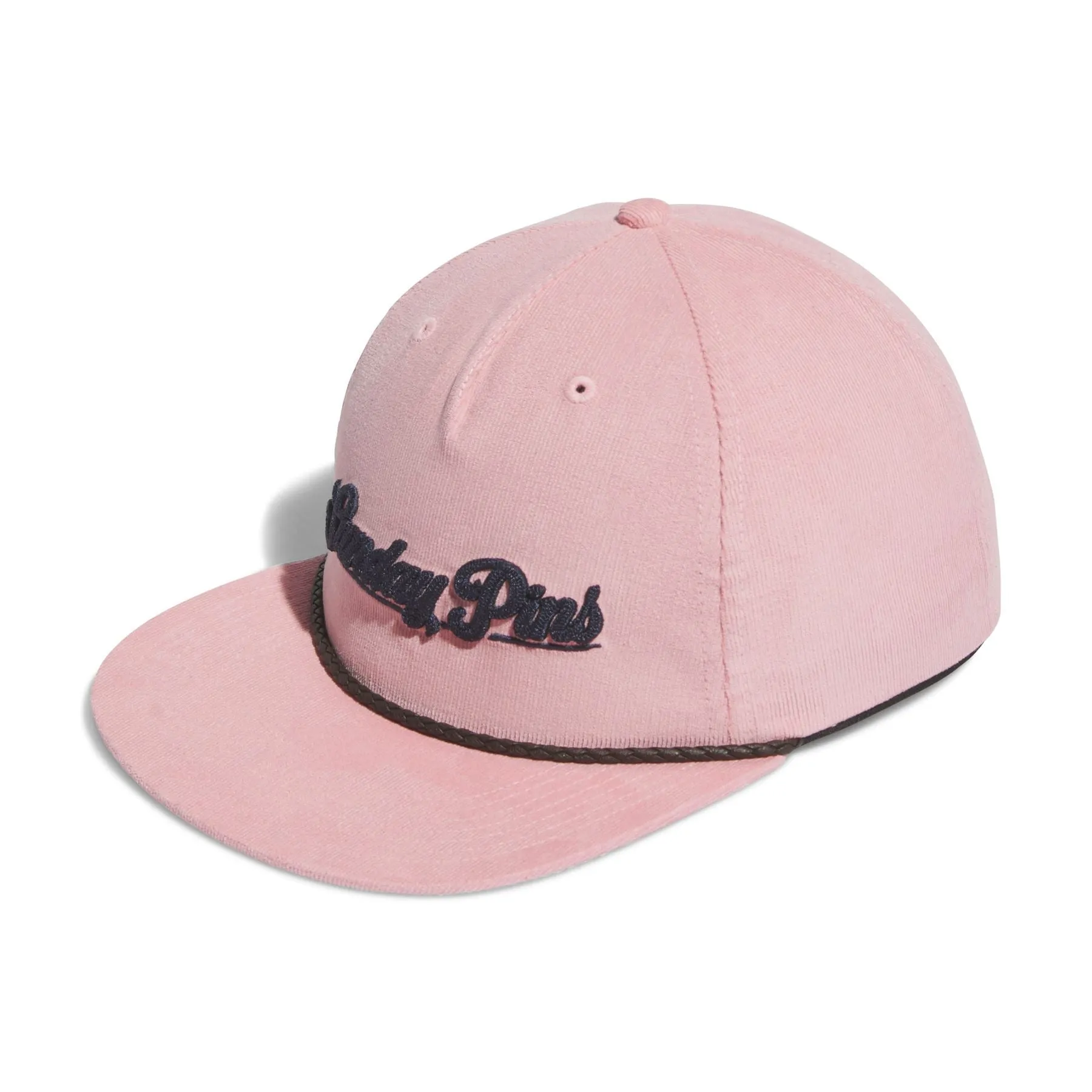 Five-Panel Corduory Leather Cap Semi Pink - AW24