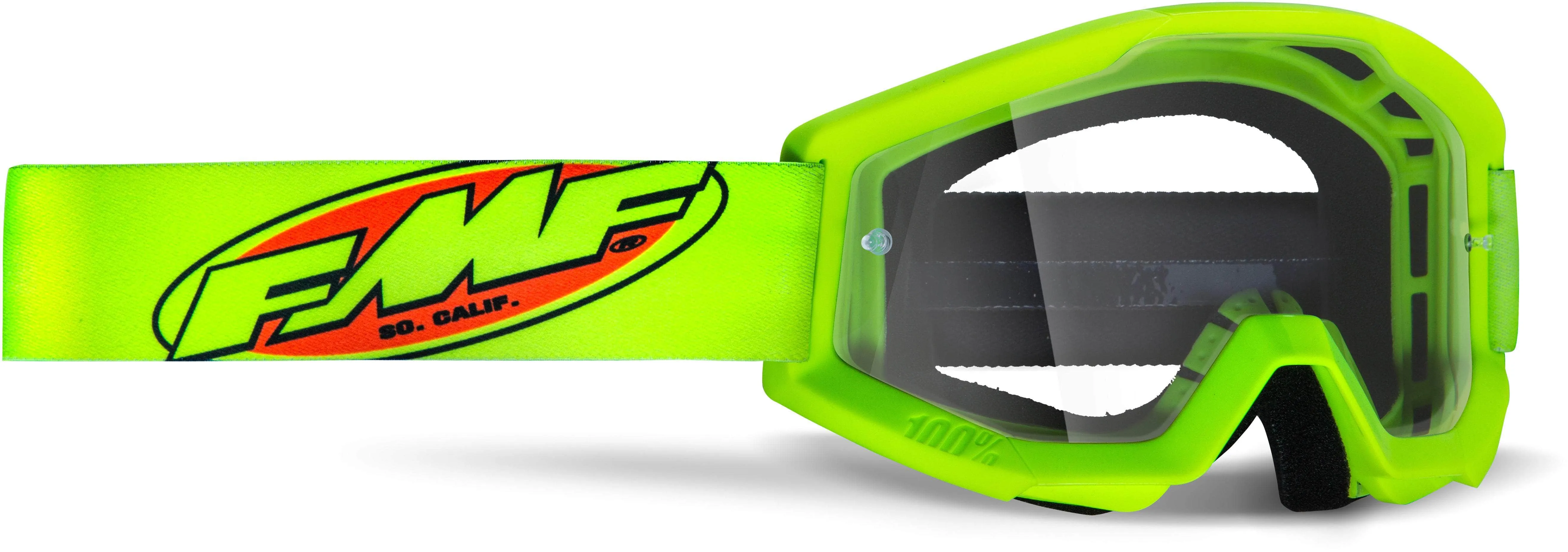 FMF by 100% PowerCore Youth Core Goggle Yellow Clear