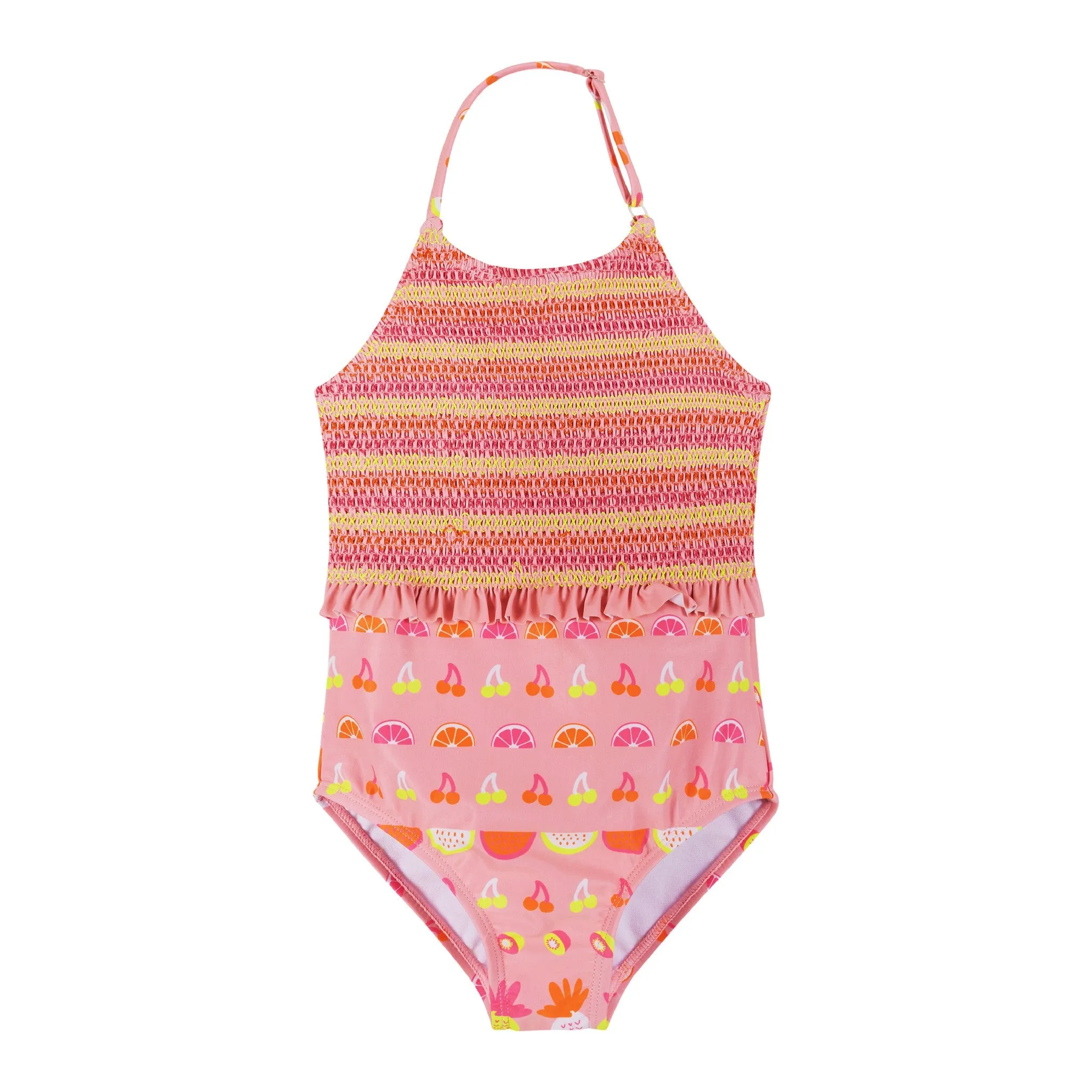 Fruit Print Halter Swimsuit