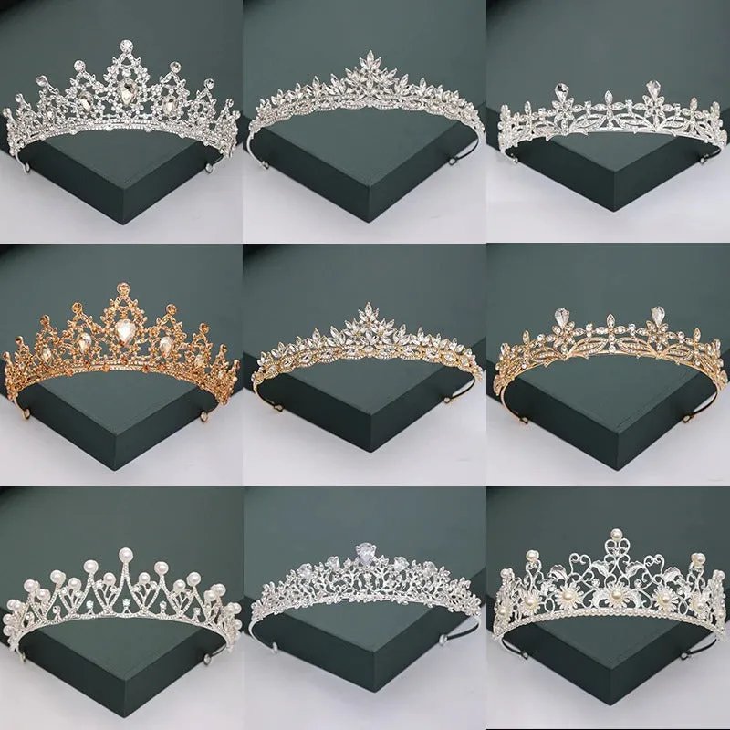 Gold and Silver Color Crowns and Tiaras For Weddings and Parties