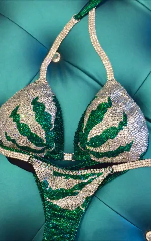 Green Gala Competition Bikini