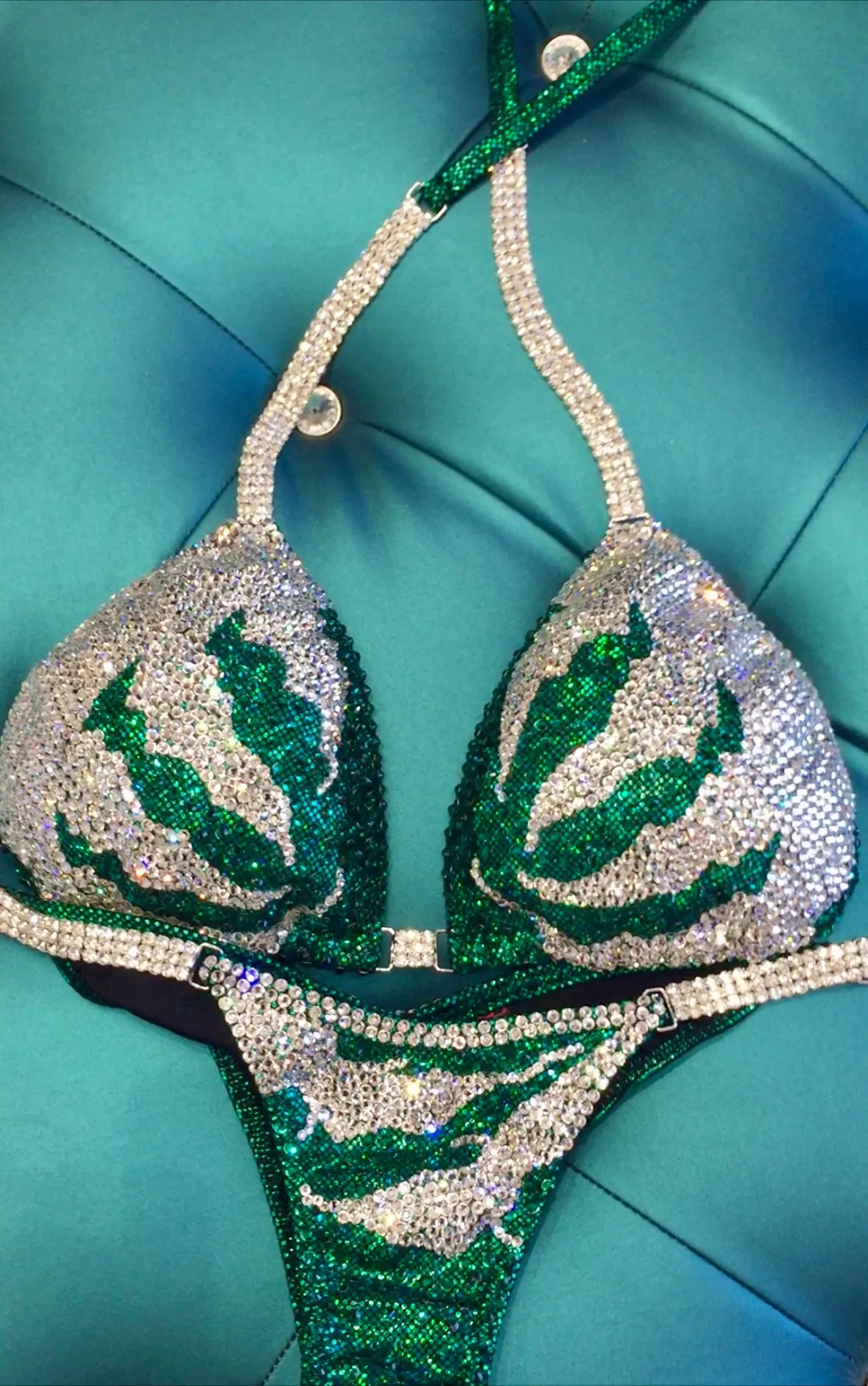 Green Gala Competition Bikini