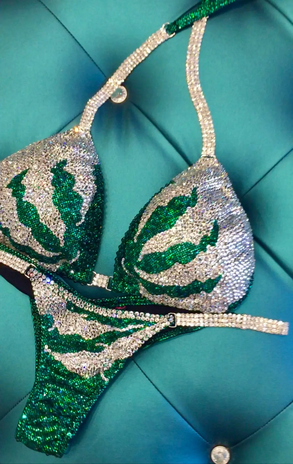 Green Gala Competition Bikini