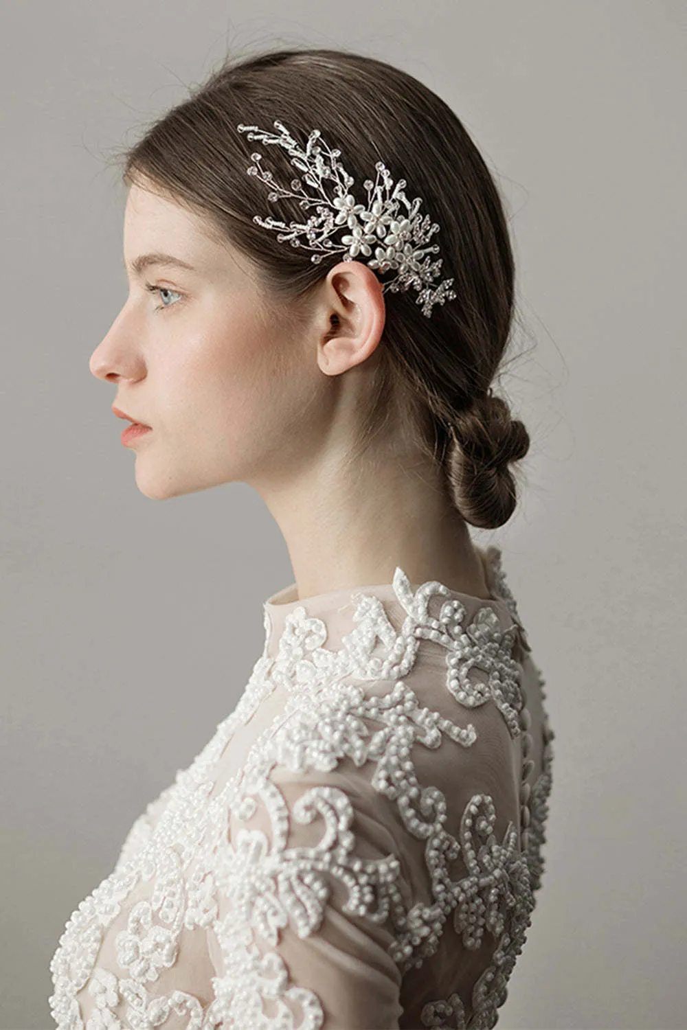 Handmade Pearl Flower Bridal Hair Accessories