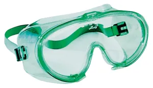 Jackson Safety 16666 Safety Goggles, Anti-Fog Lens, Polycarbonate Lens, PVC Frame, Green Frame :EA: QUANTITY: 1