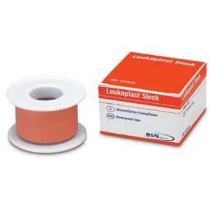 Leukoplast Sleek Waterproof Adhesive Surgical Tape 2.5cm x 5m x 6 Rolls