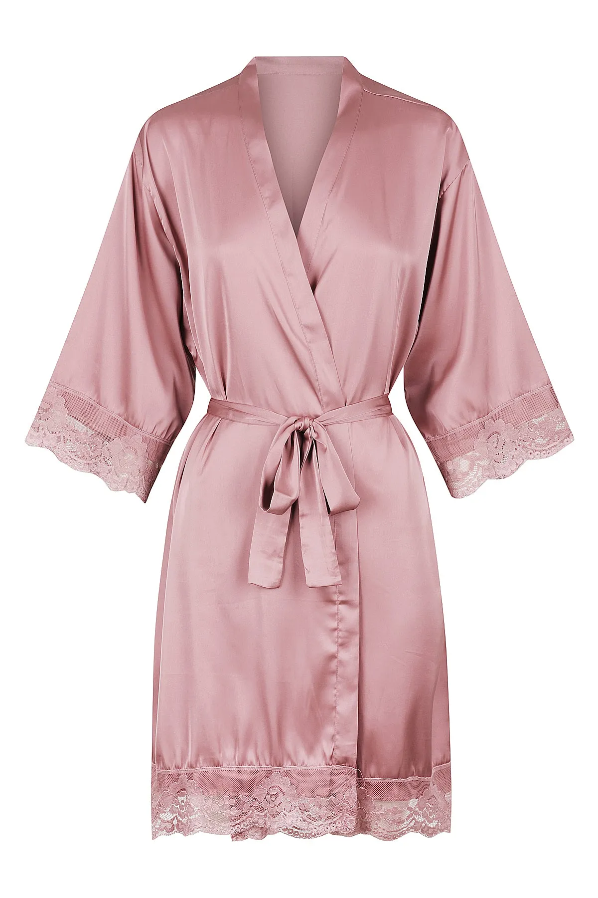 Love Lace Satin Robe