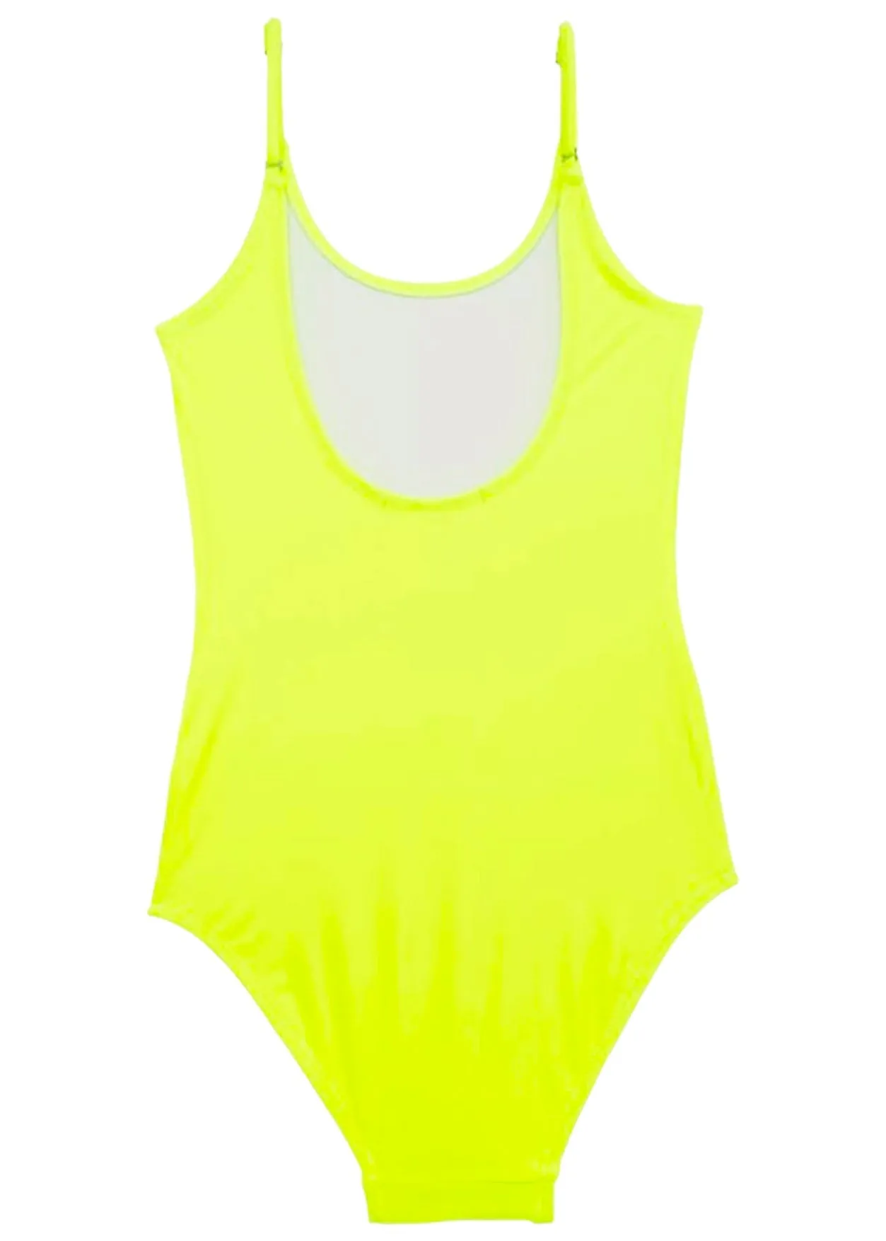 NEON YELLOW SWIMSUIT WITH SEQUIN BELT