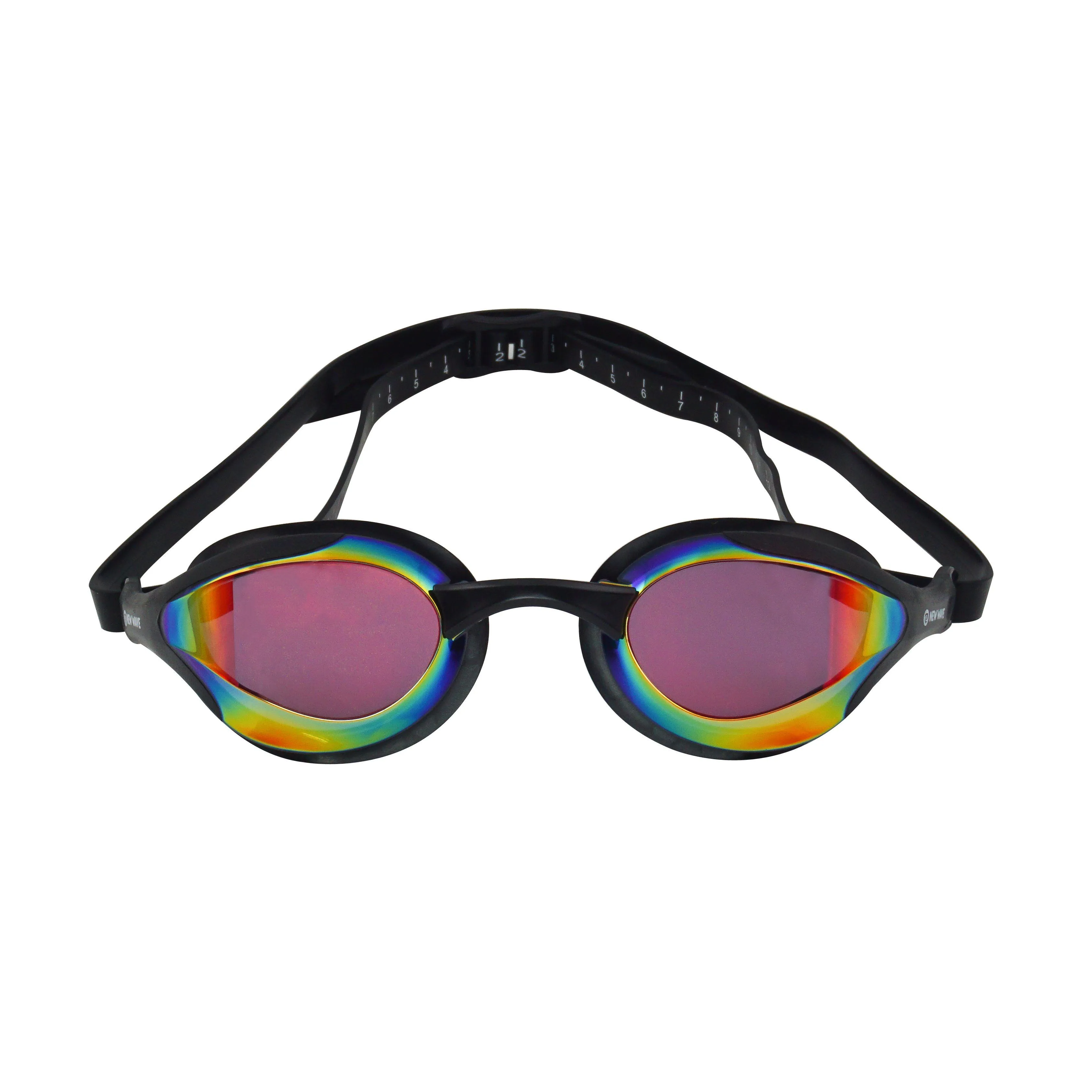 New Wave Swim Goggles - Fusion 2.0 (Bonfire = Revo Lens in Black Frames)