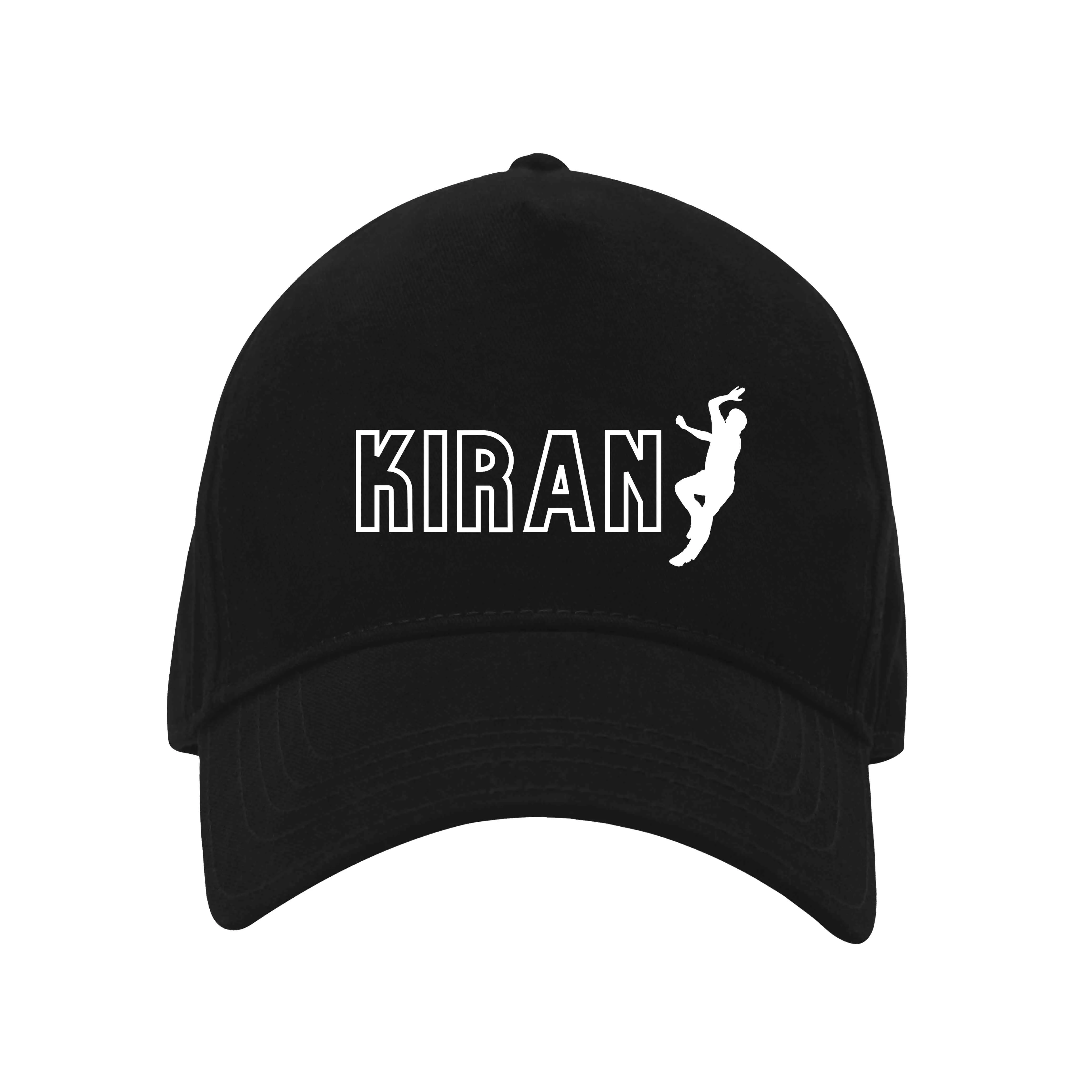 Nutcase Cap in Black - Customized  Name On Black Cap - Cricket