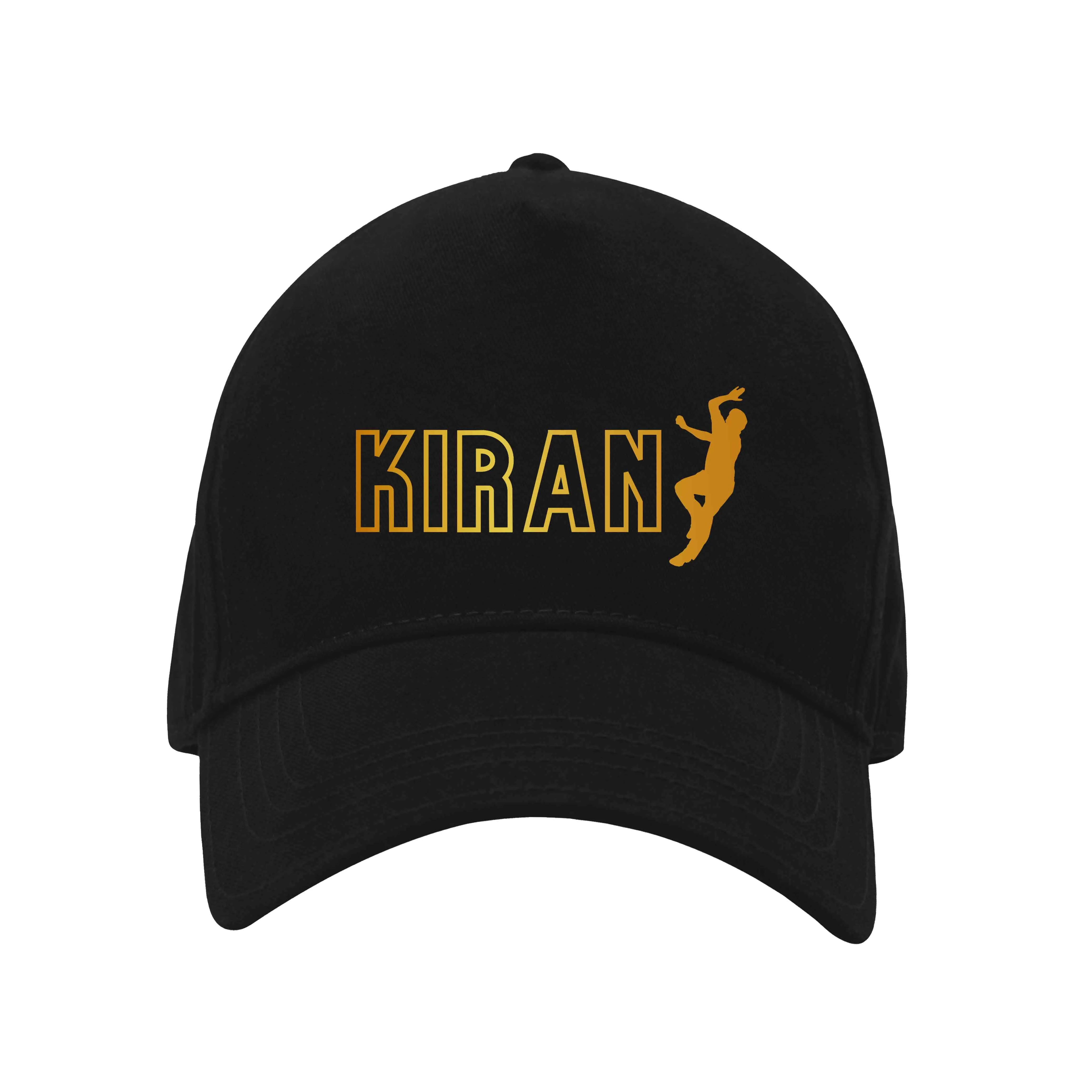 Nutcase Cap in Black - Customized  Name On Black Cap - Cricket