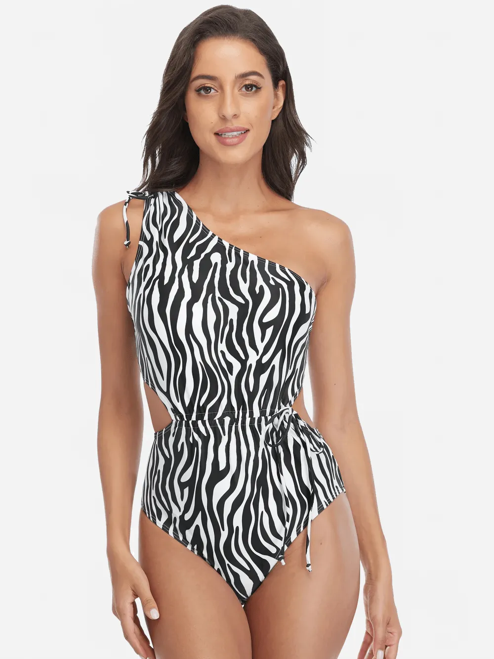 One-Shoulder Cutout Swimwear - Stylish Monokini - SF2261