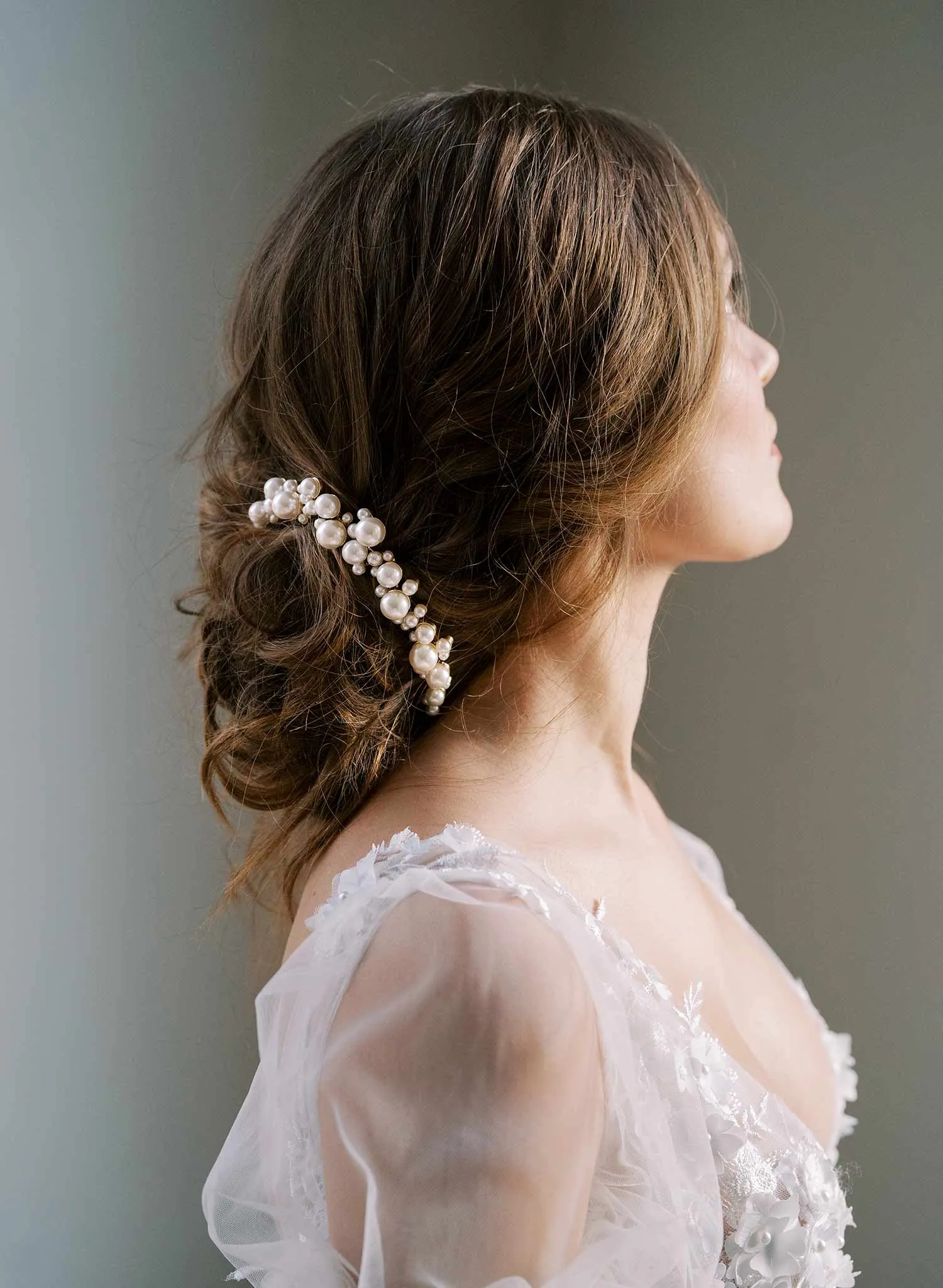 Pearl droplets hair comb - Style #2423