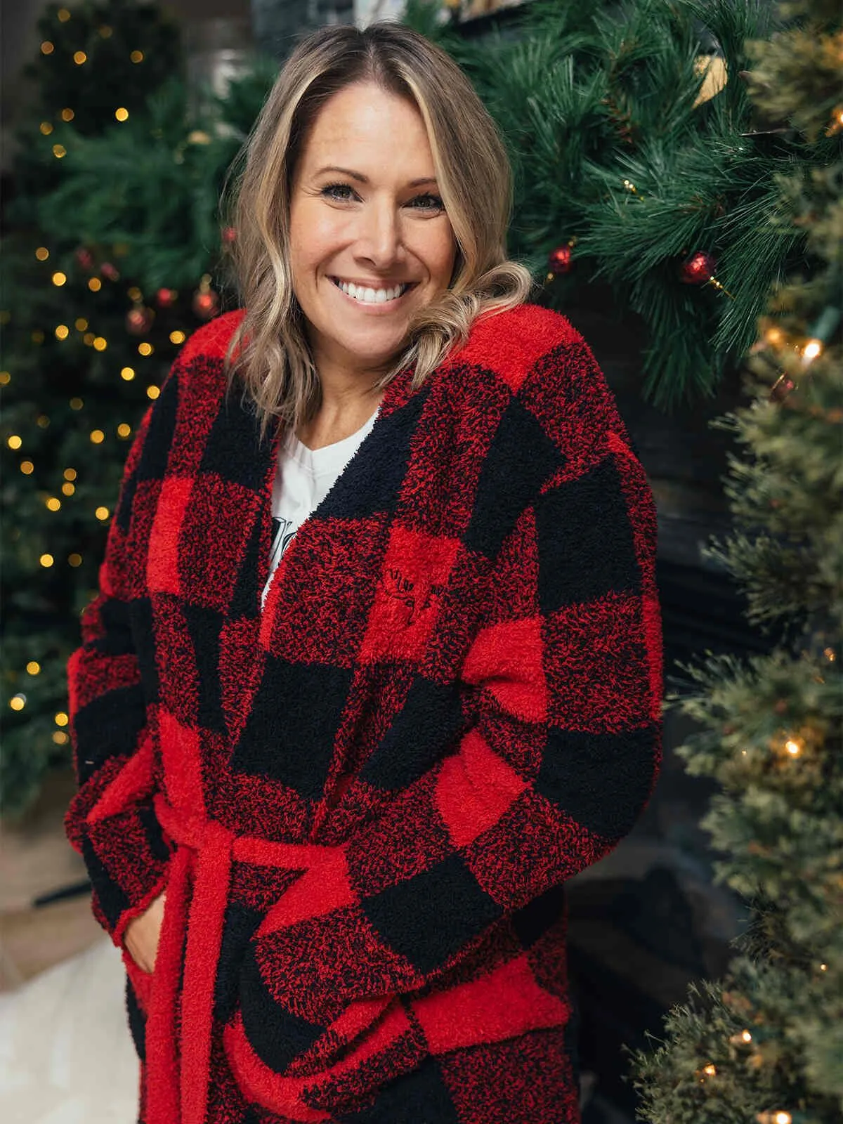 Plush Plaid Robe