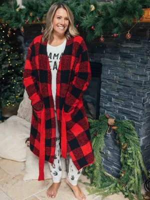 Plush Plaid Robe