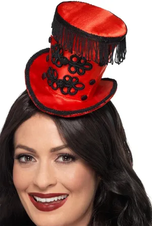 Ring Master Mini Hat Red on Headband