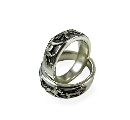 Running Horses Ring Sterling Silver