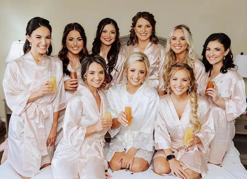 (Set of 9) Bridesmaid Robes Set of 9