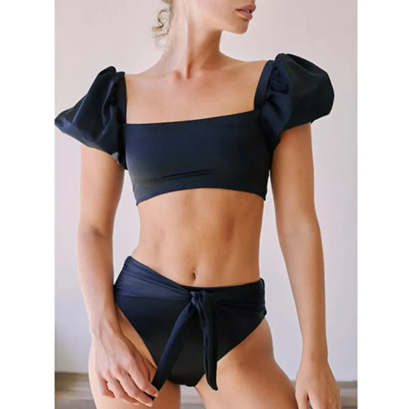 Sexy Backless High Waist Micro Bikini Swimsuit for Women