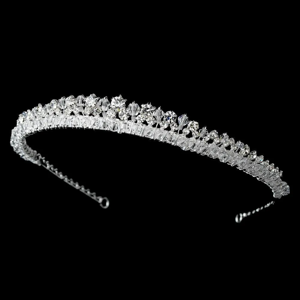 Silver Plated Swarovski Crystal Bridal Headband