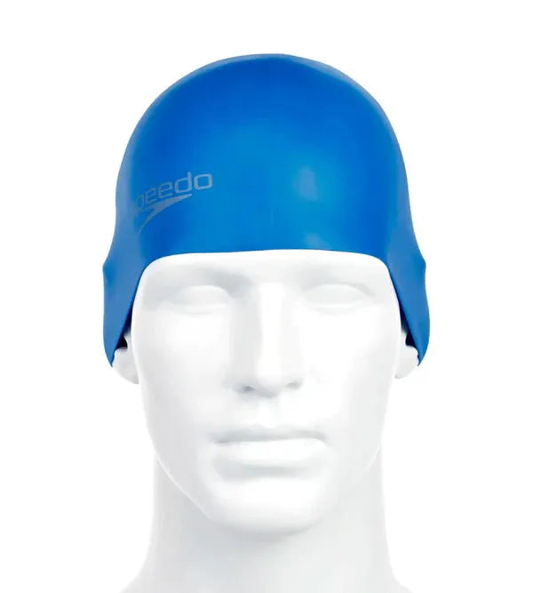 Speedo Unisex Adult Moulded Silicone Swim Cap (Blue)