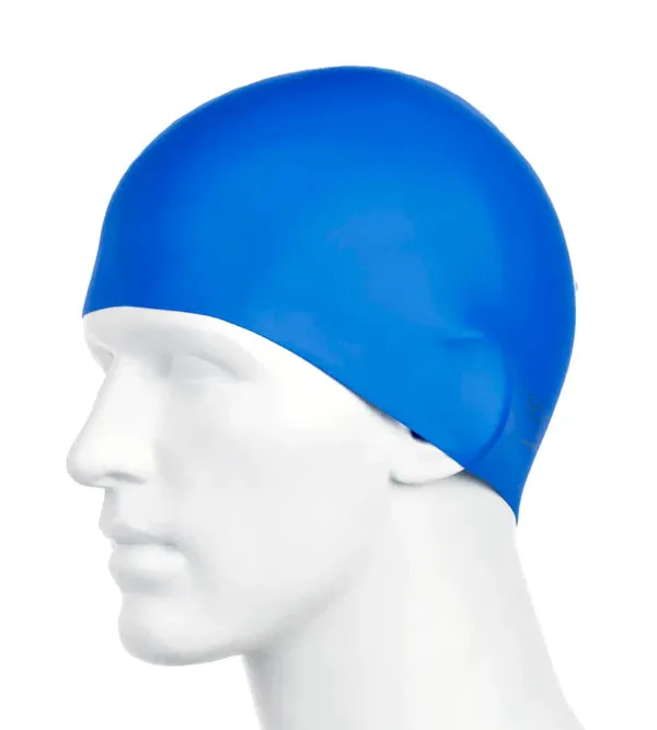 Speedo Unisex Adult Moulded Silicone Swim Cap (Blue)