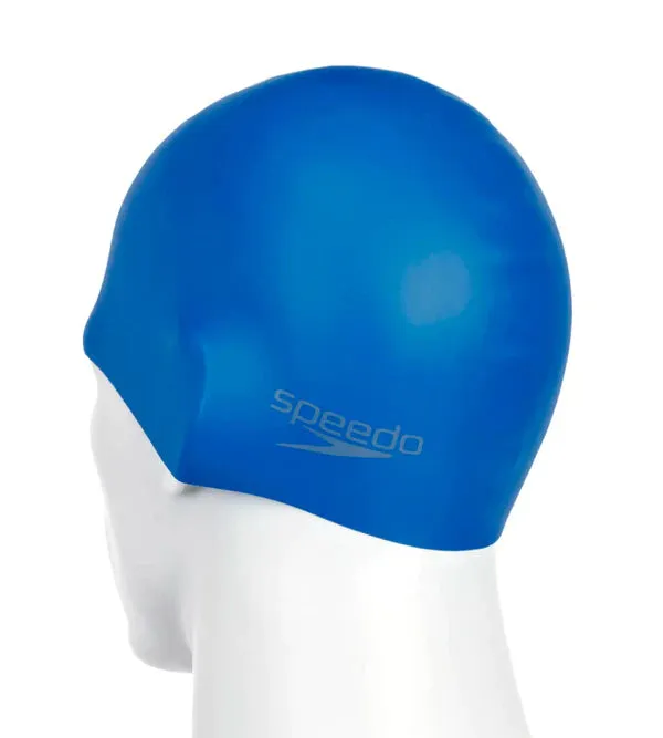 Speedo Unisex Adult Moulded Silicone Swim Cap (Blue)