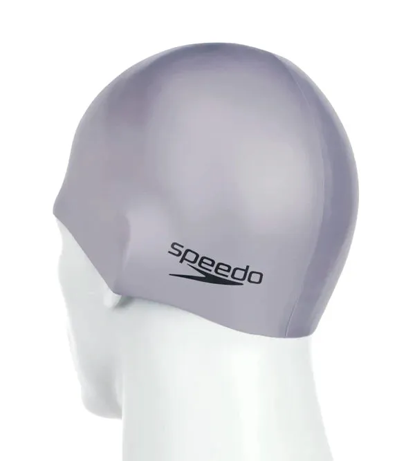 Speedo Unisex Adult Moulded Silicone Swim Cap (Grey)