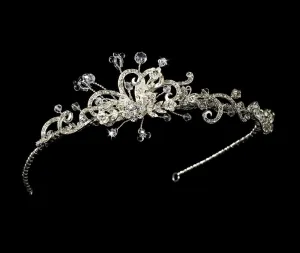 Swarovski Crystal Tiara Headband with Side Crystal Accent