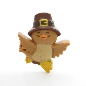 Thanksgiving Bird in Pilgrim Hat Pin Vintage Hallmark 1981Lapel