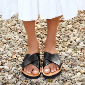 The Constanza Leather Slide Sandal