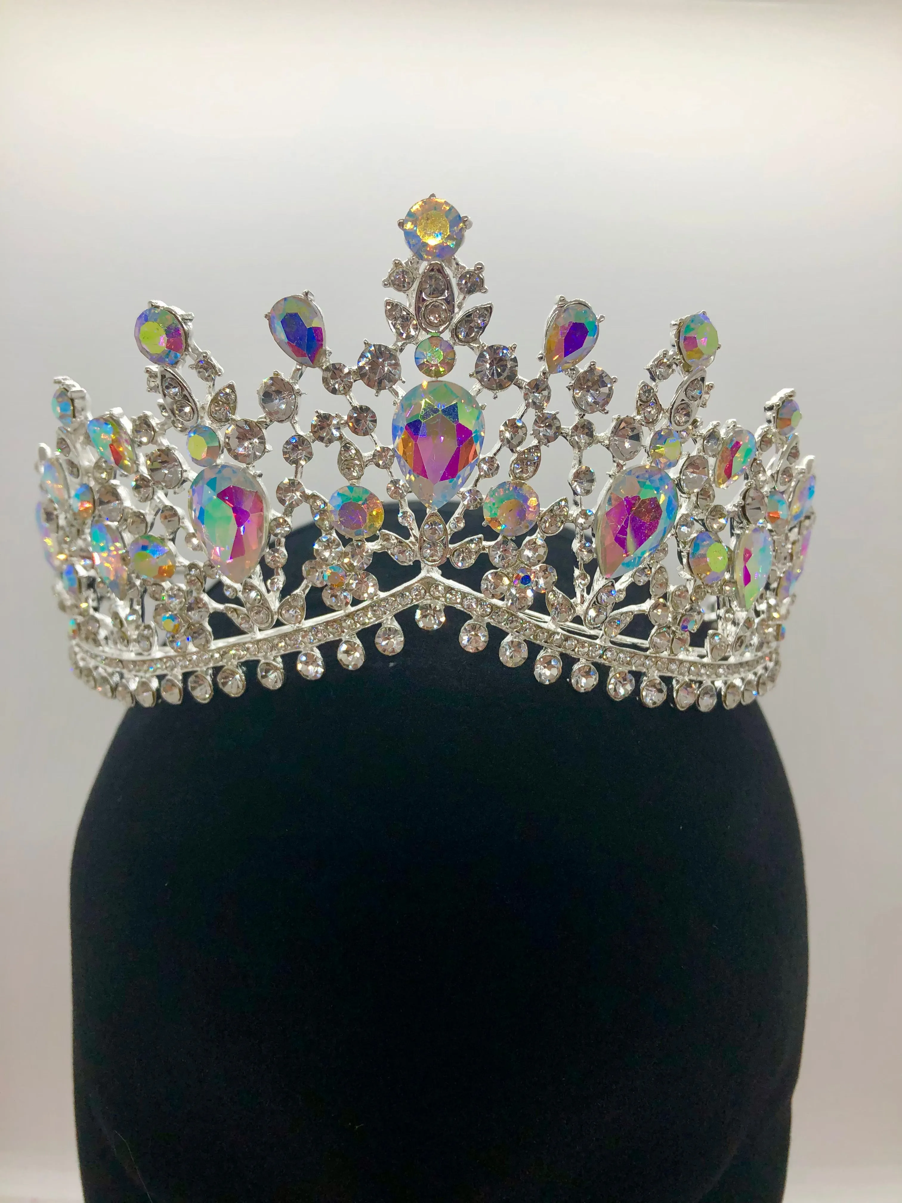 Tiara - Fancy Elegance Silver with Crystal and Crystal AB Rhinestone